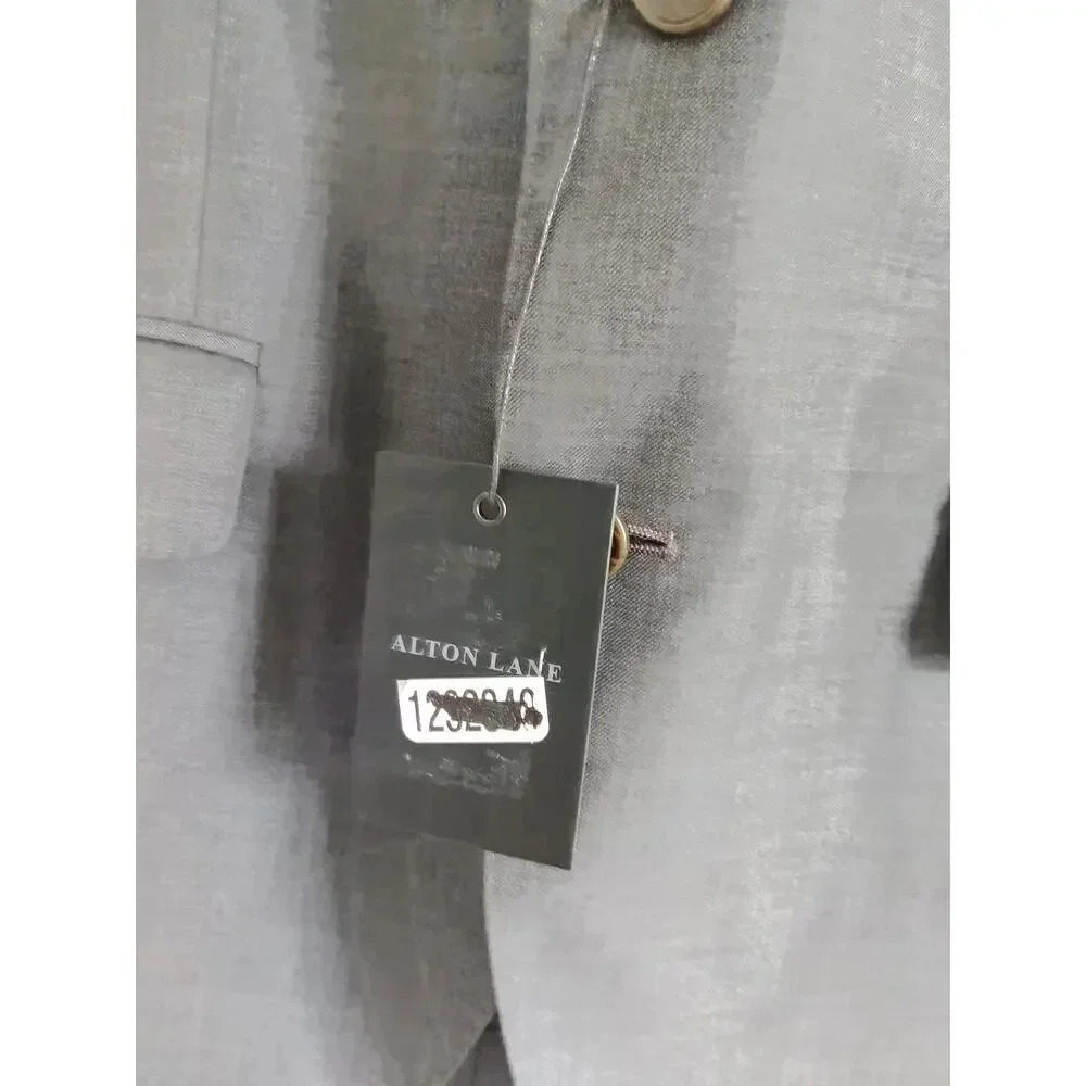 Alton Lane Suit Jacket Sport‎ Blazer Wool Blend Gray Business Tailor Fit  38S - Picture 6 of 7